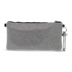 Pochette Rebelle BRIGHTY POCHETTE MINI CRYSTAL SILVER in crystal argento Donna Pochette