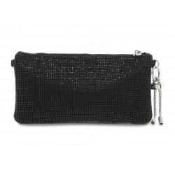 Pochette Rebelle BRIGHTY POCHETTE MINI CRYSTAL BLACK in crystal nero