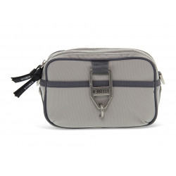 Borsa a tracolla Rebelle DORIS CAMERA S NEON ECO NYLON in tessuto grigio chiaro e grigio scuro