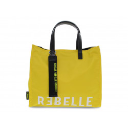 Shopping bag Rebelle ELECTRA SHOP M NYLON POLLEN in nylon giallo e bianco