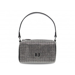 Borsa a mano Rebelle MEG MINI BAGUETTE CELEBRITY STRASS in crystal argento e bronzo