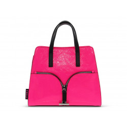 Borsa a mano Rebelle MINI CINDY HANDBAG URBAN NAPLAK LAMINATO FLUO in vernice e laminato fucsia fluo