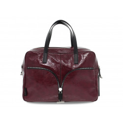 Borsa a mano Rebelle NANCY HANDBAG NAPLAK in vernice vino e nero