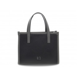 Shopping bag Rebelle VIRTUS SHOPPING S DOLLARO in pelle nero e grigio Donna Shopping bag