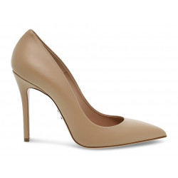 Décolleté Sergio Levantesi FERRAGNI COLOR CAPPUCCIO in nappa beige