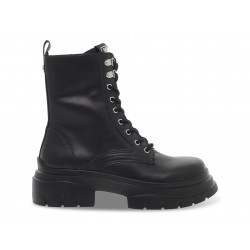 Polacco Steve Madden HANGOUT BLK ACTION LEATHER in pelle nero Donna Polacco