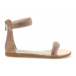 Sandalo basso Steve Madden INFUSE R ROSE GOLD in crystal e laminato oro e platino