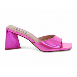 Sandalo con tacco Steve Madden MARCIE PINK in laminato fucsia fluo