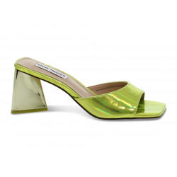 Sandalo con tacco Steve Madden MARCIE CITRON in laminato giallo fluo e lime