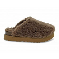 Sandalo UGG Australia FUZZ SUGAR SLIDE HICKORY in camoscio marrone