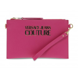 Pochette Versace Jeans Couture JEANS COUTURE RANGE L SKETCH 9 in saffiano rosa e oro Donna Pochette