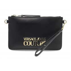 Pochette Versace Jeans Couture JEANS COUTURE RANGE L LOGO LOCK SKETCH 11 BAGS SMOOTH in ecopelle nero e oro Donna Pochette