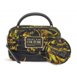 Borsa a mano Versace Jeans Couture JEANS COUTURE RANGE X SKETCH 2 BAGS PRINTED CRUNCHY in nylon nero e giallo