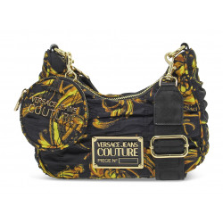 Borsa a tracolla Versace Jeans Couture JEANS COUTURE RANGE X SKETCH 3 BAGS PRINTED CRUNCHY in nylon nero e giallo