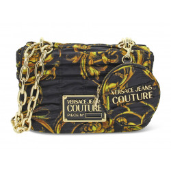 Borsa a tracolla Versace Jeans Couture JEANS COUTURE RANGE X SKETCH 6 BAGS PRINTED CRUNCHY in nylon nero e giallo