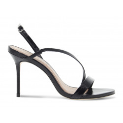 Sandalo con tacco Vicenza LEVANTESI in vernice nero Donna Sandalo con tacco