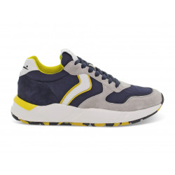 Sneakers Voile Blanche ARPOLH SLAM in camoscio e nylon blu e grigio Uomo Sneakers
