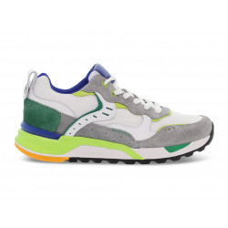 Sneakers Voile Blanche BHOLT in camoscio e nylon grigio e bianco Uomo Sneakers