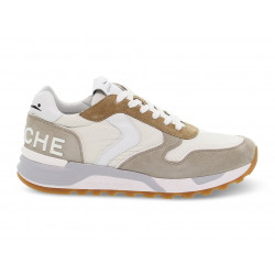 Sneakers Voile Blanche BOOST in camoscio e nylon sabbia e bianco