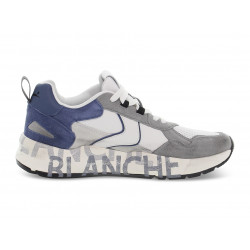Sneakers Voile Blanche CLUB16 in camoscio e pelle grigio e bianco