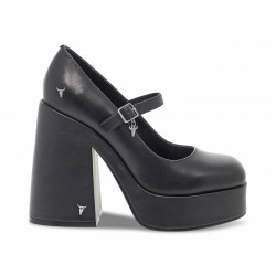 Scarpa con tacco Windsor Smith KISSES BLACK SOPHIA in pelle nero