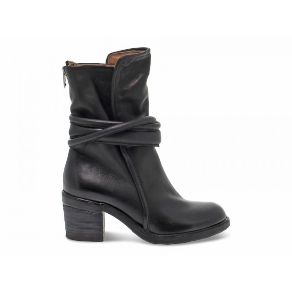 Polacco A.S.98 ROCK in pelle nero Donna Polacco