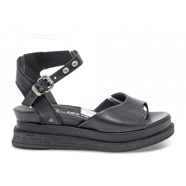 Zeppa A.S.98 FUSBET DOPPIO FONDO in pelle nero Donna Zeppa