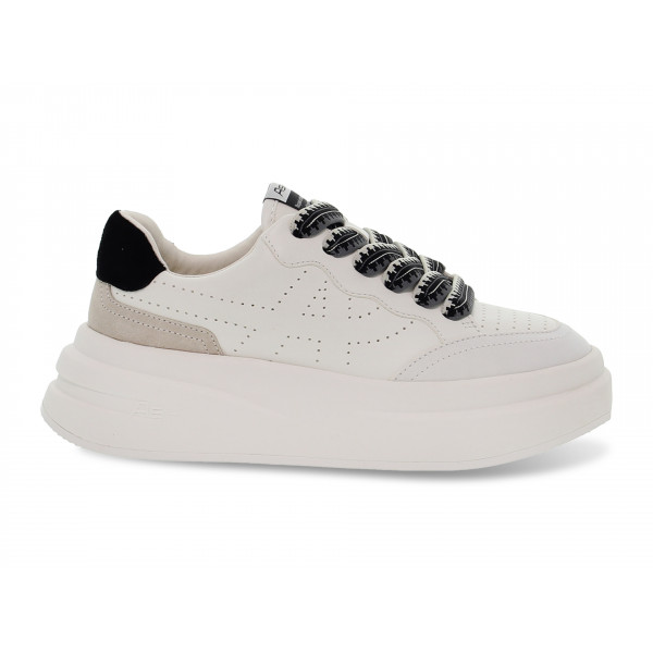 Sneakers Ash IMPULS BIS in nabuk e camoscio bianco e nero