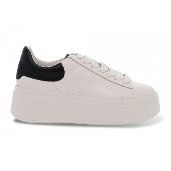 Sneakers Ash MOBY in nappa bianco e nero Donna Sneakers