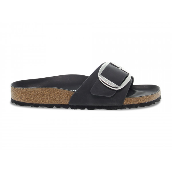 Sandalo basso Birkenstock MADRID BIG BUCKLE in pelle nero