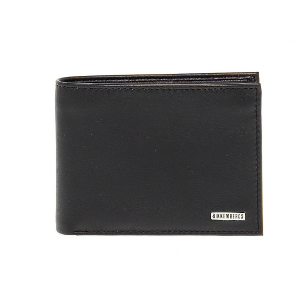 Portafoglio Bikkembergs WALLET METAL PLATE in pelle Uomo Portafoglio