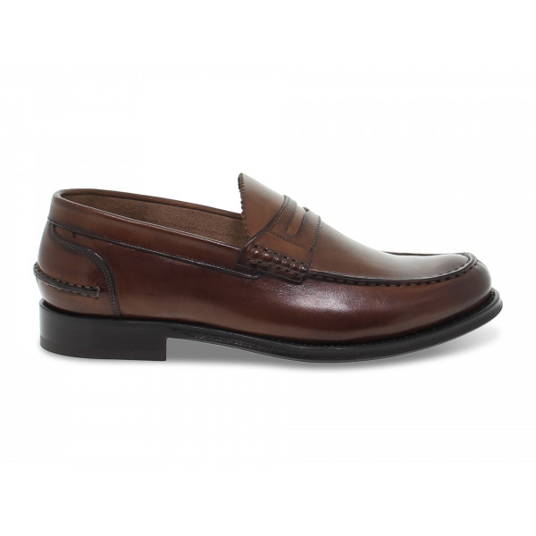 Mocassino Brecos COLLEGE INGLESE in pelle marrone Uomo Mocassino