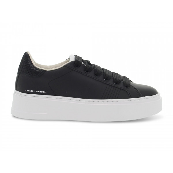 Sneakers Crime London WEIGHTLESS LOW TOP in pelle e nylon nero Donna Sneakers