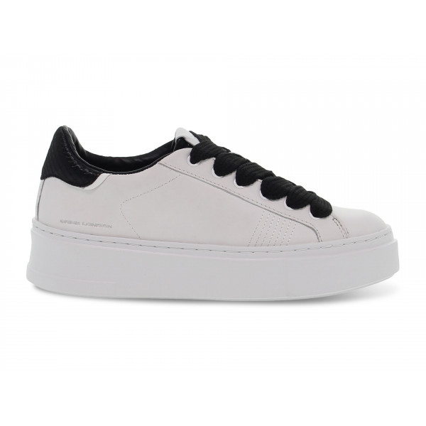 Sneakers Crime London WEIGHTLESS LOW TOP in pelle e nylon bianco e nero Donna Sneakers