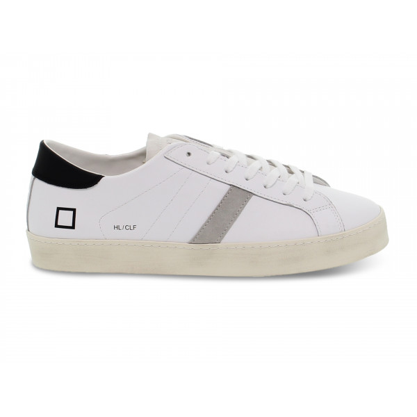 Sneakers D.A.T.E. HILL LOW CALF in pelle e camoscio bianco e nero Uomo Sneakers