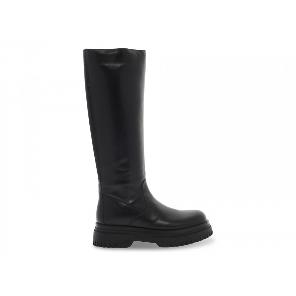Stivale Emanuèlle Vee STIVALE ELASTICO in pelle nero Donna Stivale