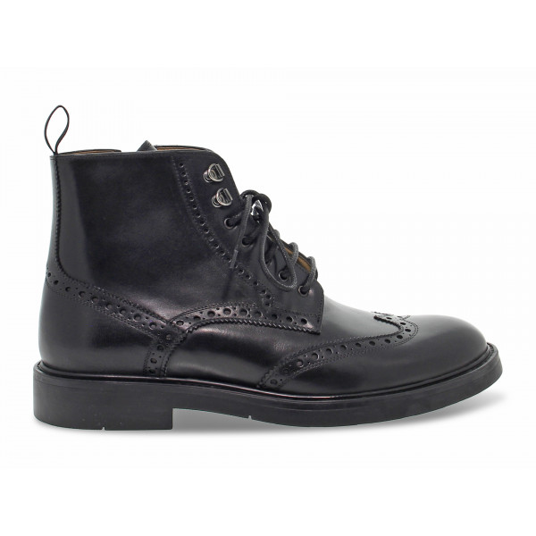 Polacco Guidi Calzature STILE INGLESE in pelle e stampato nero Uomo Polacco