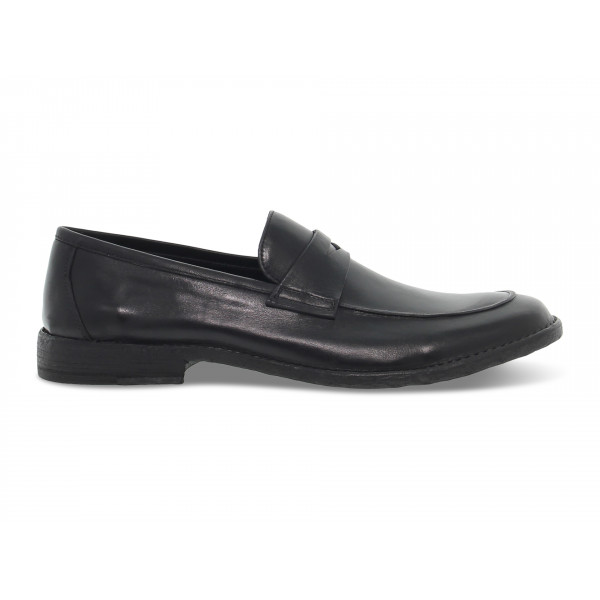 Mocassino Guidi Calzature STILE INGLESE in pelle nero Uomo Mocassino