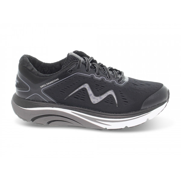 Sneakers MBT GTC-2000 LACE UP RUNNING M in tessuto e ecopelle nero e grigio Uomo Sneakers