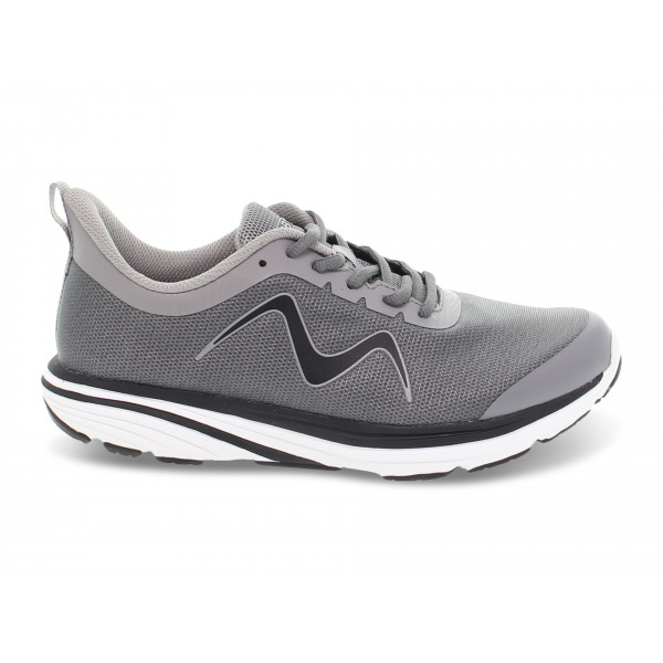 Sneakers MBT SPEED-1200 LACE UP RUNNING W in tessuto e ecopelle grigio e nero Donna Sneakers
