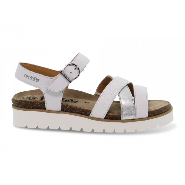 Sandalo basso Mephisto - bianco e argento Donna Sandalo basso