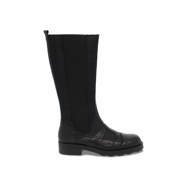 Stivale OXS FRANK 1914 in pelle e nylon nero Donna Stivale