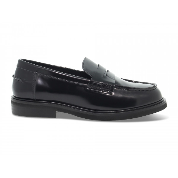 Scarpa bassa Poesie Veneziane STILE INGLESE COLLEGE in spazzolato nero Donna Scarpa bassa