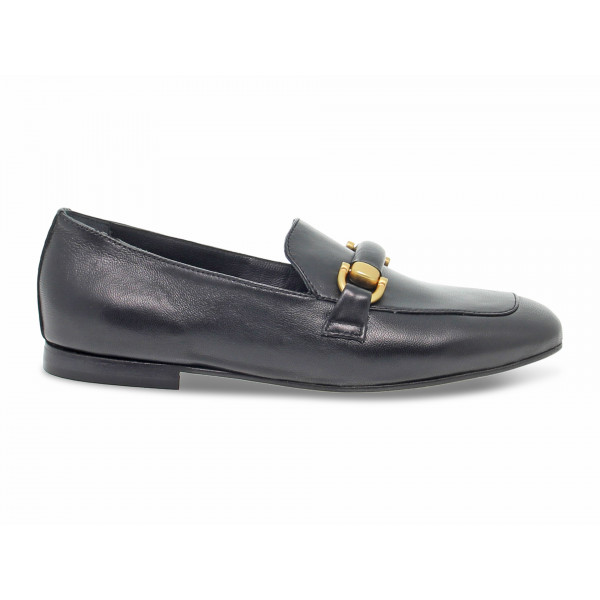 Scarpa bassa Poesie Veneziane GUCCI NEW DANDY in pelle nero e oro Donna Scarpa bassa