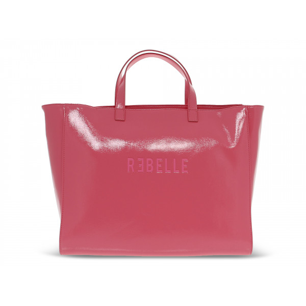 Shopping bag Rebelle ASHANTI SHOPPING PATENT NAPLACK in vernice fucsia fluo