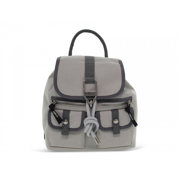 Zaino Rebelle DONNA BACKPACK NEON ECO NYLON in tessuto grigio chiaro e grigio scuro