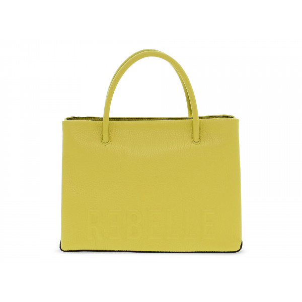 Borsa a mano Rebelle JOY SHOPPER M DOLLARO LIME in pelle lime