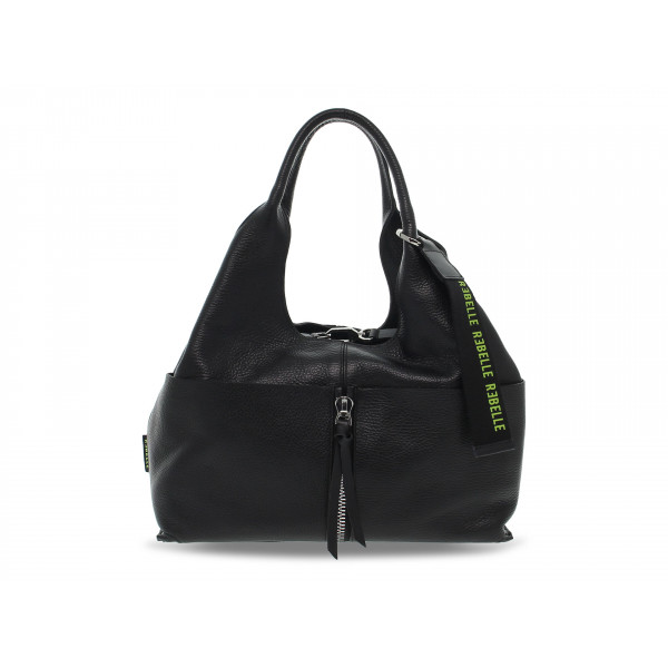 Shopping bag Rebelle NADIA SHOPPING DOLLARO in pelle nero Donna Shopping bag