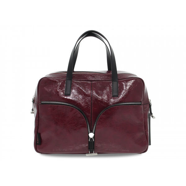 Borsa a mano Rebelle NANCY HANDBAG NAPLAK in vernice vino e nero Donna Borsa a mano