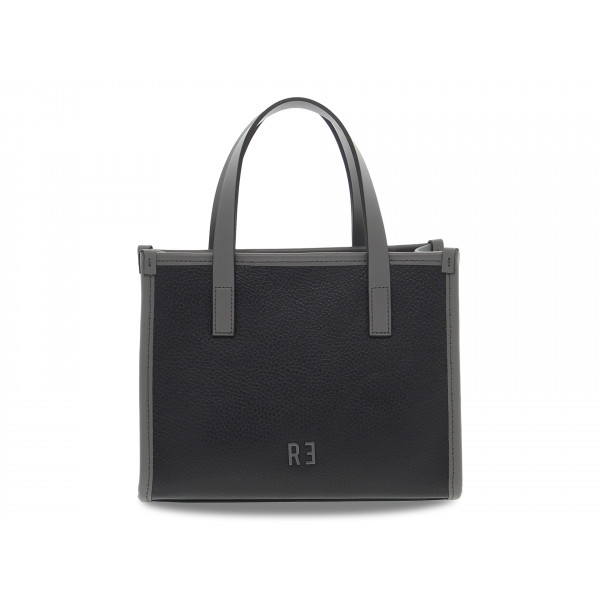 Shopping bag Rebelle VIRTUS SHOPPING S DOLLARO in pelle nero e grigio